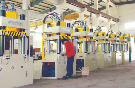 hydraulic press machine assembly workshop 1